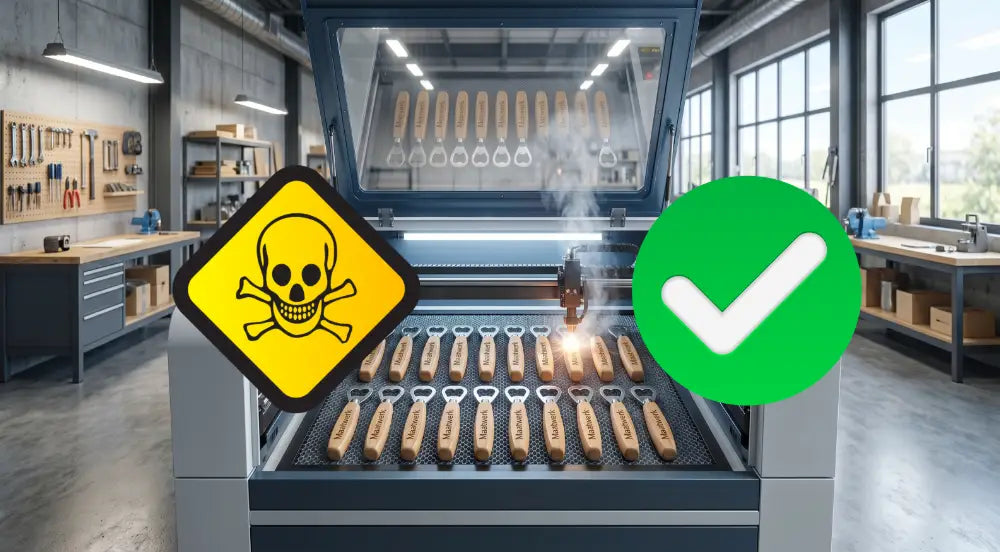Gevaarlijke materialen voor lasersnijden: PVC, vinyl en ABS mogen nooit in een laser