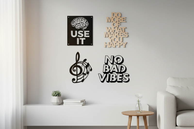 Houten signs en houten quotes