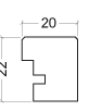 Houten Fotolijst Linde – Vlak Profiel 20x22mm
