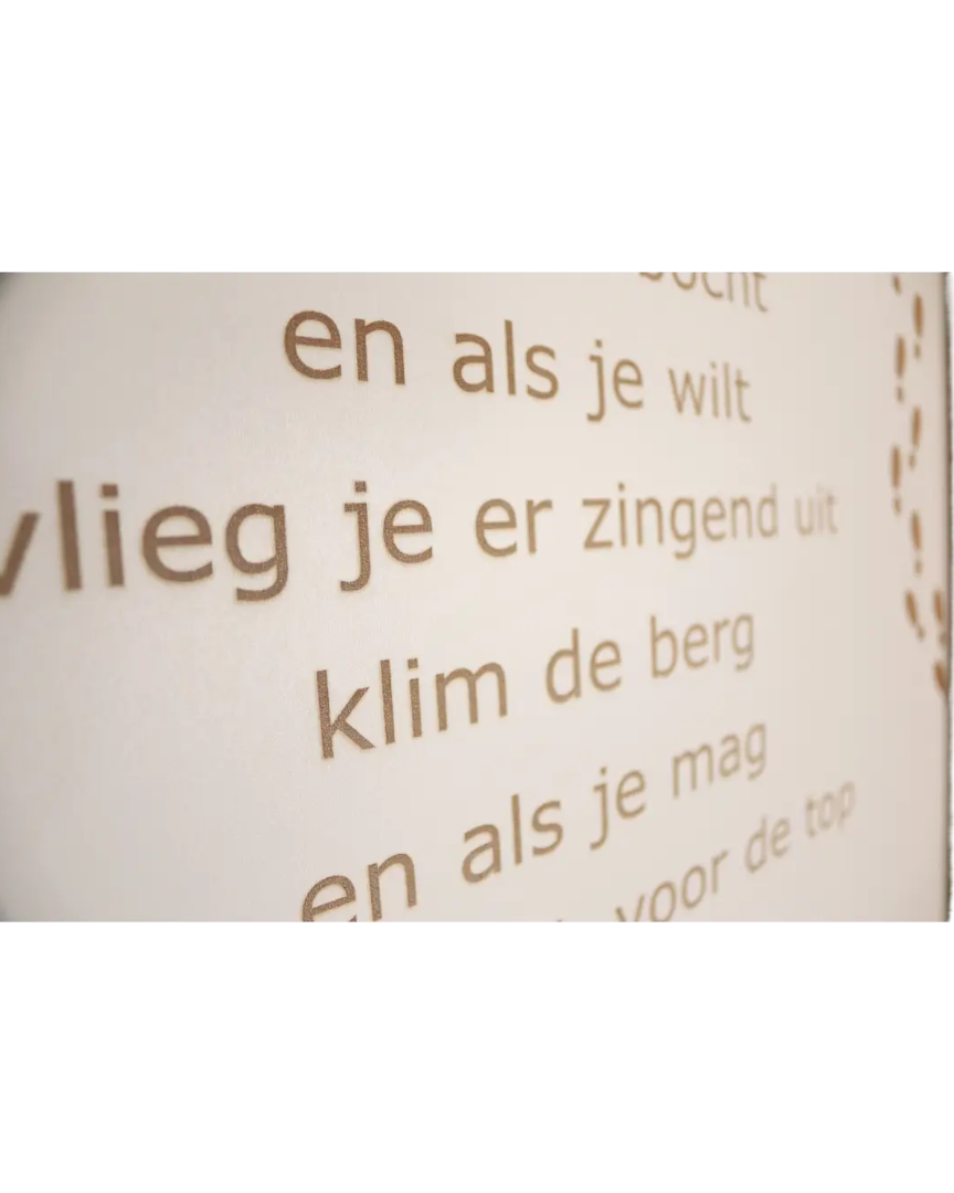 Tekst of Gedicht op Hout – Gepersonaliseerde Lasergravure