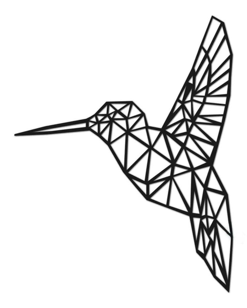 Geometrische Kolibrie – Houten Wanddecoratie