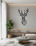Geometrisch hert - houten wanddecoratie
