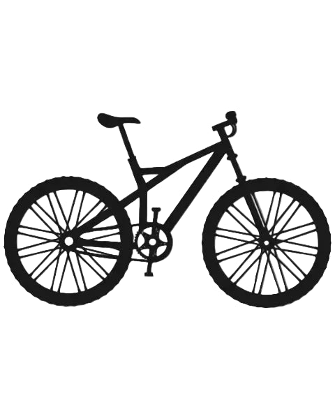 Geometrische mountainbike - houten wanddecoratie