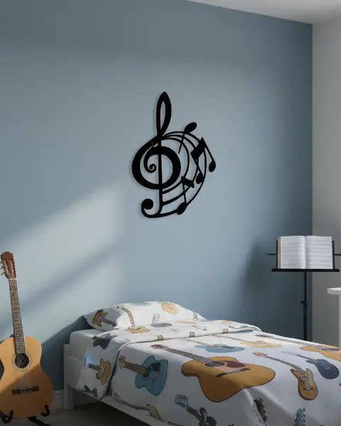 Muzieknoot Houten Sign – Lasergravure Wanddecoratie