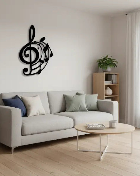 Muzieknoot Houten Sign – Lasergravure Wanddecoratie