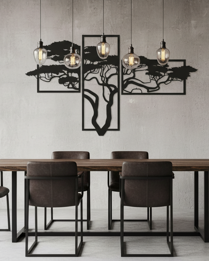 Acacia boom 3 luik - wandpanelen - muurdecoratie