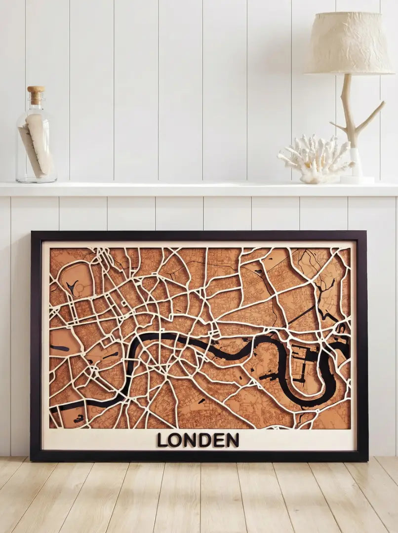 Houten Stadskaart - Model Select – Stad naar keuze