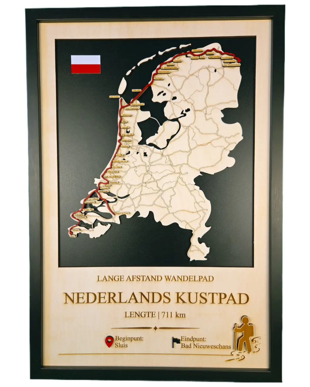 Houten lange afstand wandelpad