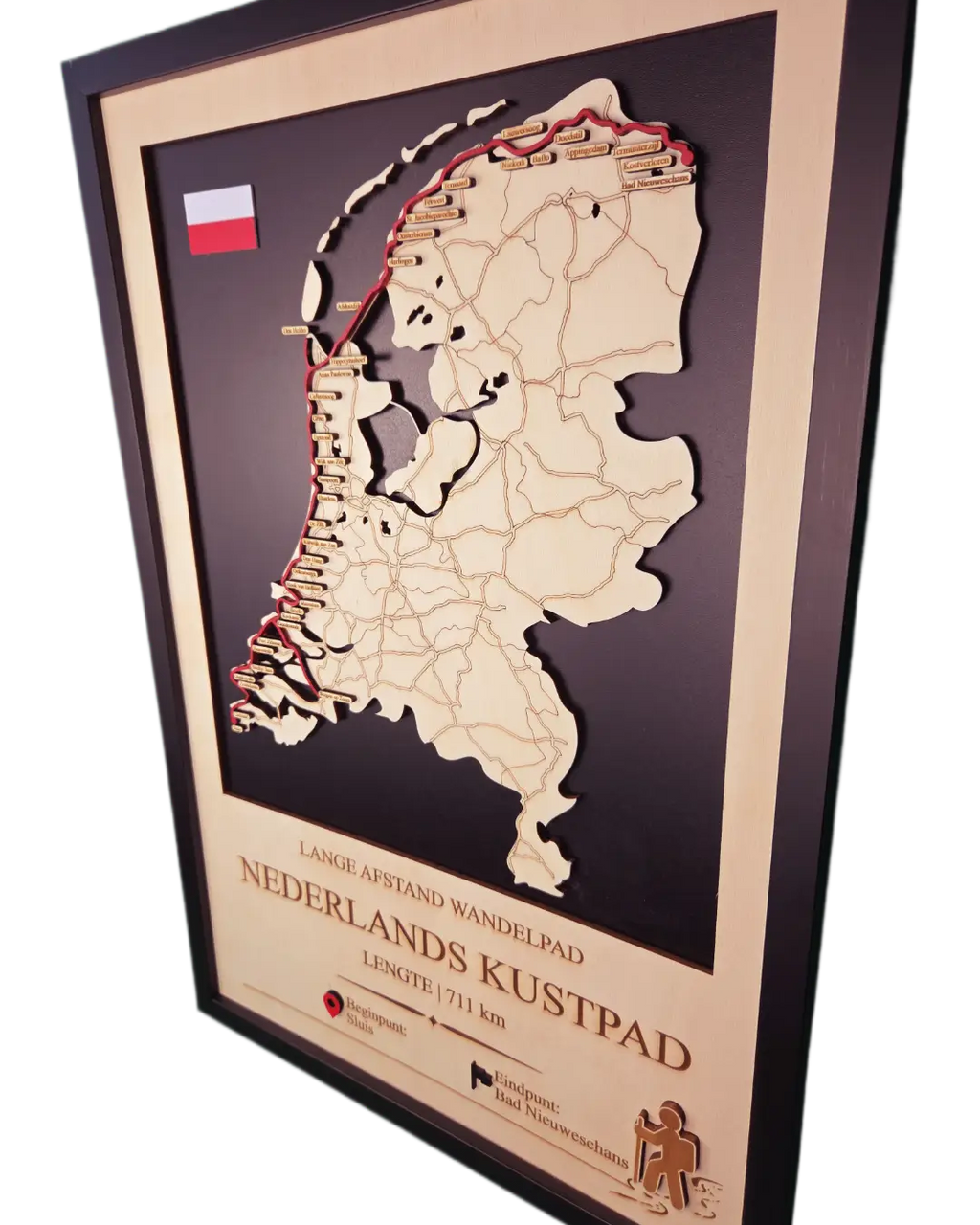 Houten lange afstand wandelpad