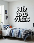 Houten wanddecoratie mrt tekst No Bad Vibes 