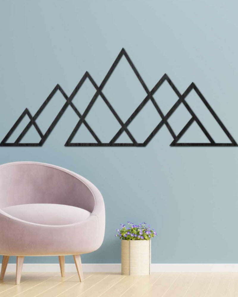 Geometrische Bergen Wanddecoratie – Abstracte Bergtoppen
